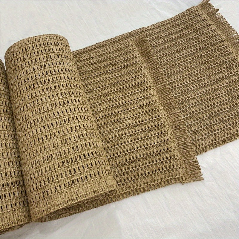 Solid Colour Fringe Boho Table Runner