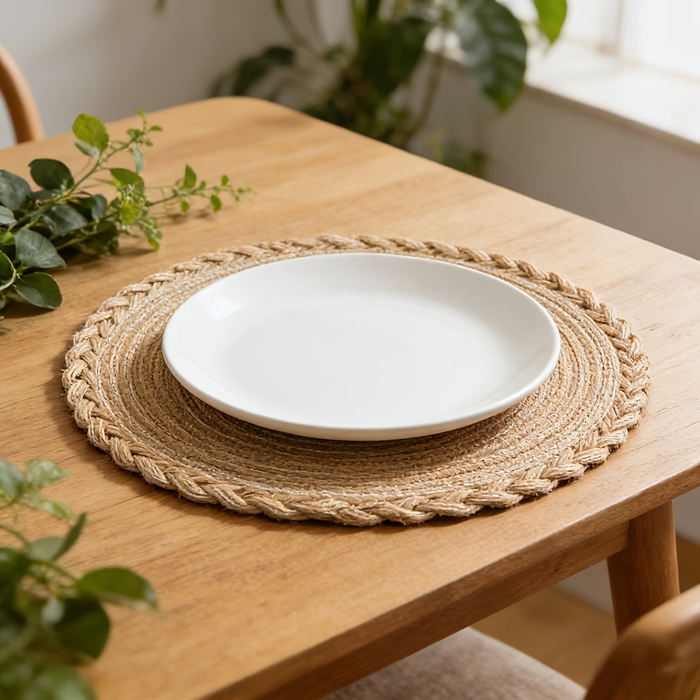 Bohemian Woven Round Placemats – Set of 6, 8 or 10