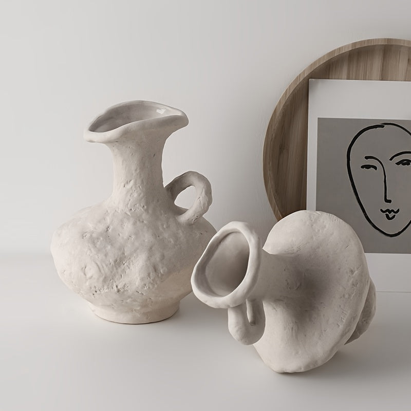 Handcrafted Textured Decorative Ceramic Vase