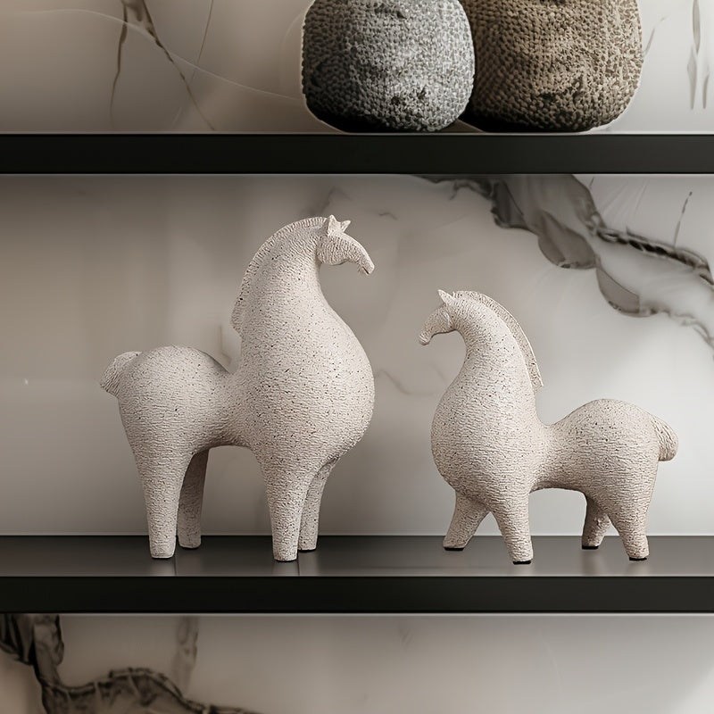 Handcrafted Resin Abstract Horse Sculpture