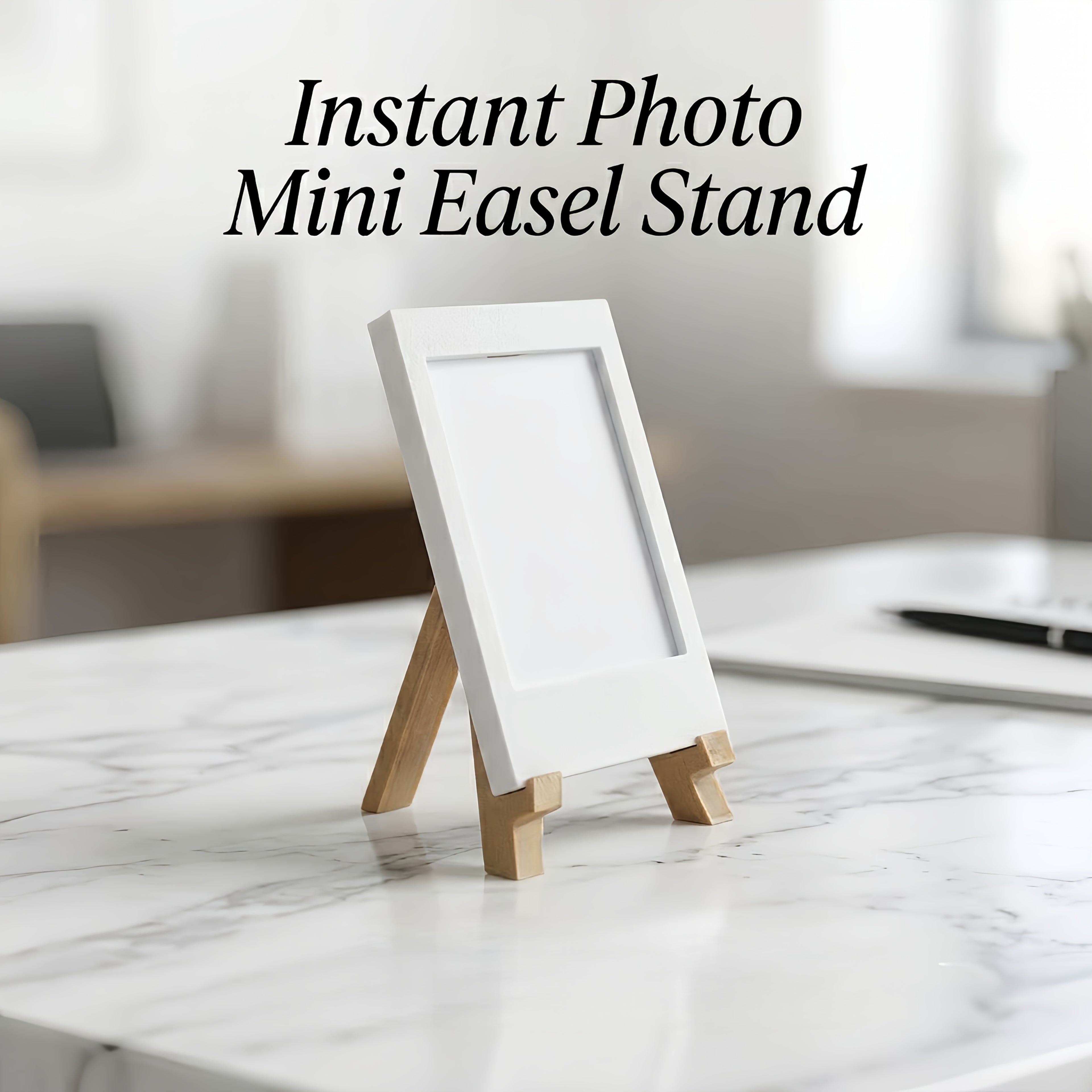 White Mini Instax Photo Frame – Easel Stand