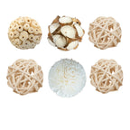 Set of 6 Handcrafted Wicker Decorative Balls