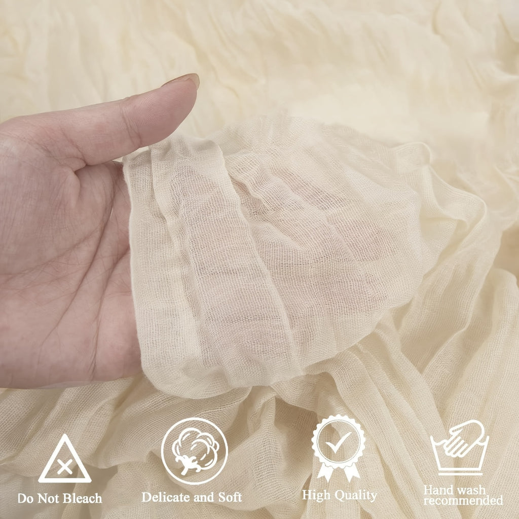 Crinkled Polyester Gauze Table Runner