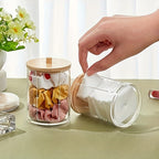 Acrylic Hair Tie Organiser with Bamboo Lid