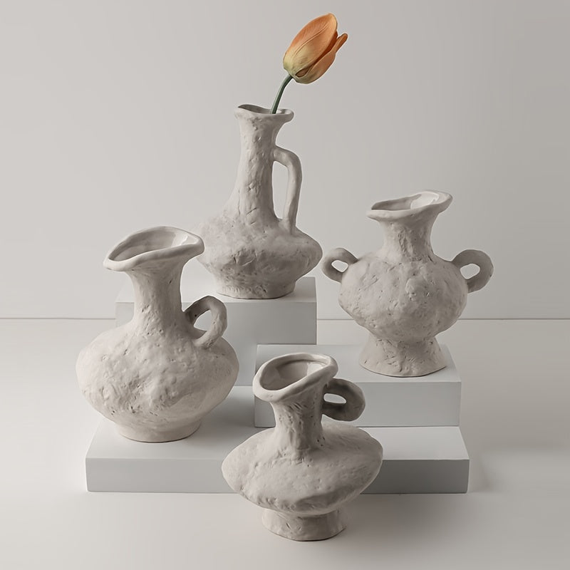 Handcrafted Textured Decorative Ceramic Vase