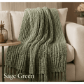 Olivia Rocco Chenille Box-Stitch Throw