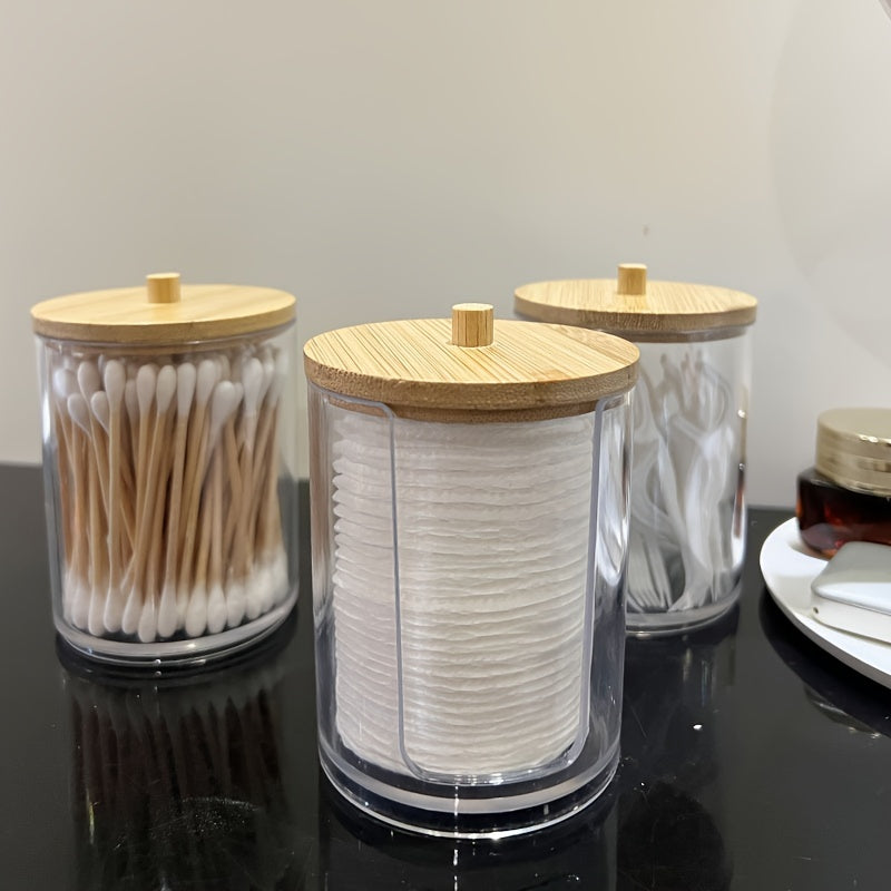 Acrylic Hair Tie Organiser with Bamboo Lid