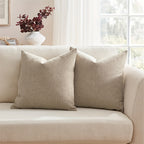 Set of 2 Solid Linen Cushion Covers – 45x45cm