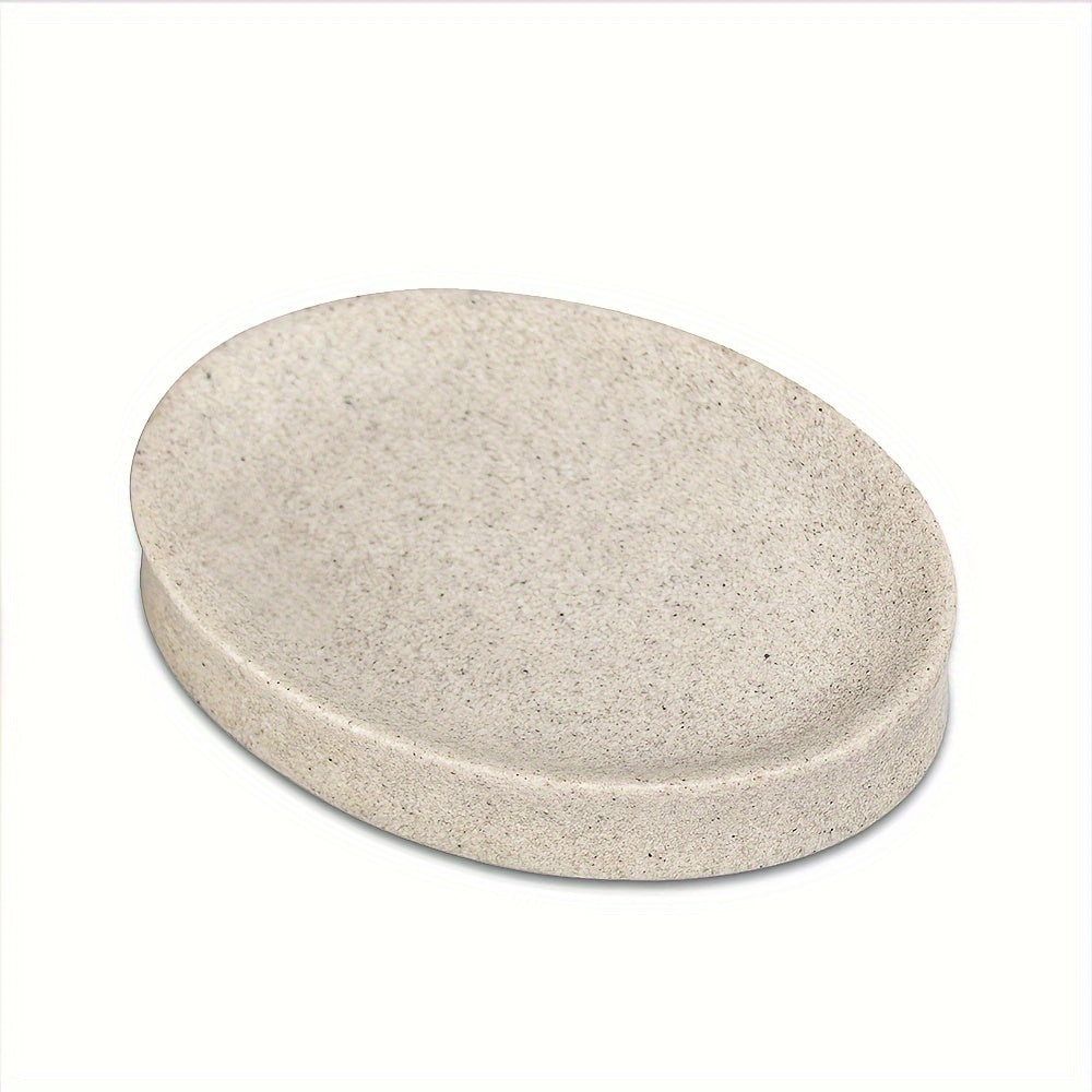 Marble-Effect Resin Soap Dish
