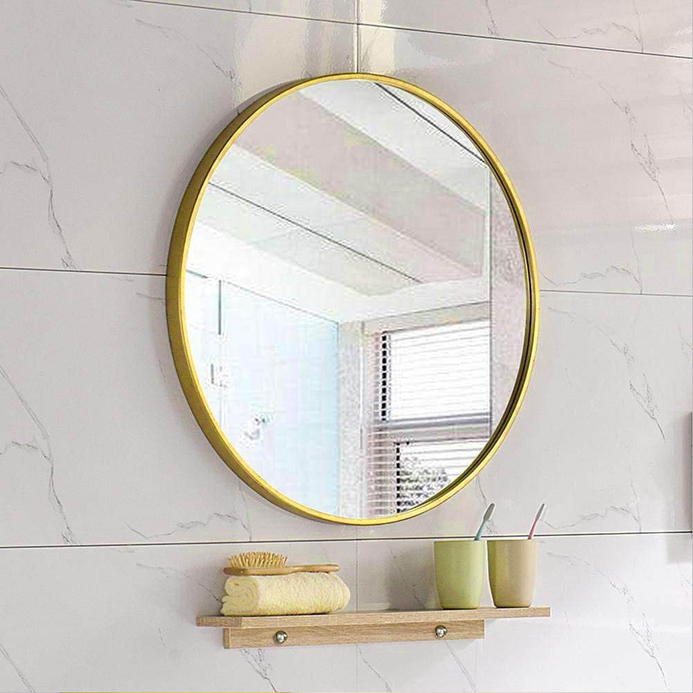 80cm Gold Round Wall Mirror