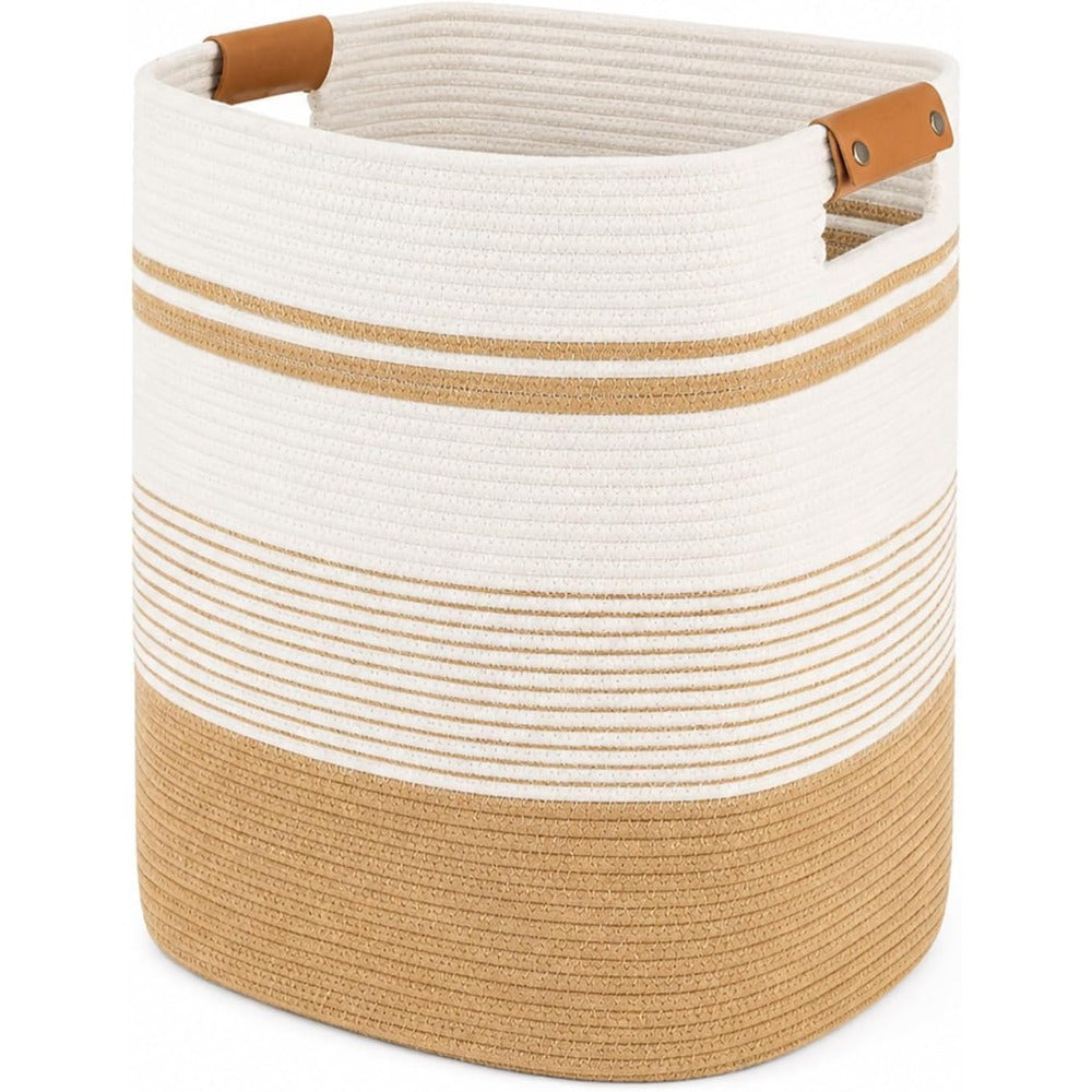 Large Cotton Rope Storage Basket with Handles