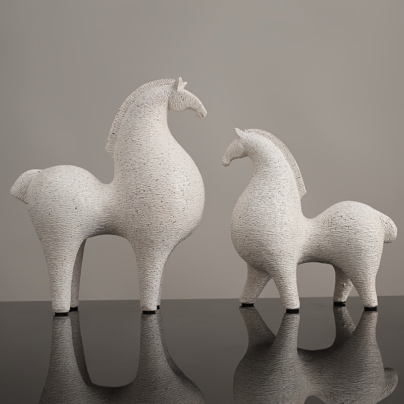 Handcrafted Resin Abstract Horse Sculpture